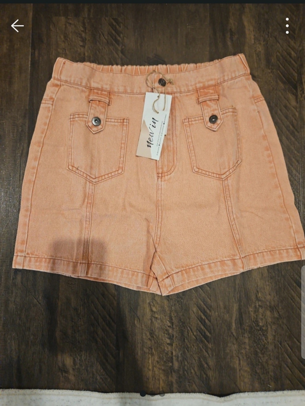 New In Rose High-Rise Denim Shorts